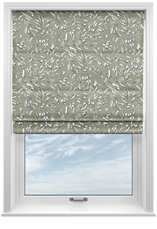 Aviary Velvet, Spruce - Twist&Fit Roman Blind